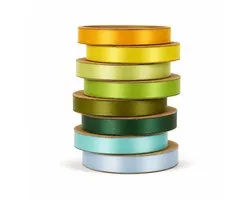 Satijnlint Set - "Citrus Garden" - 8 Kleuren - 10mm x 50 Meter - Double faced - Cadeaulint - Ribbon - Sierlint – Lintje - Inpaklint