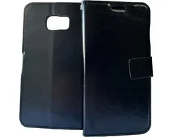Étui portefeuille en cuir pour Samsung Galaxy S7 Edge - Zwart