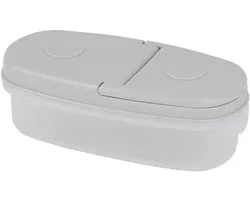 Ruilogod Plastic Family Kitchen Koelkast Diepvries Food Fresh Keeping Storage Box Gray