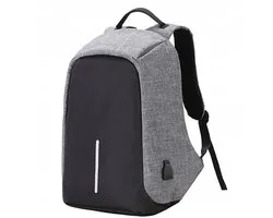 Retoo Anti-Theft Rugzak met USB Poort - Lichtgewicht Laptop Backpack voor School en Reizen - Zwart/Grey