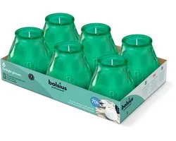 Bolsius - Twilight - Kaars in glas - Patio - Groen - Tray 6 - 70 branduren