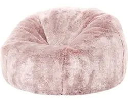 icon - Kingston Kinderzitzak Stoel - Fluffy Pluche Imitatiebont - Roze