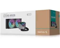 DeepCool LT240 ARGB Designer Liquid CPU Cooler, 240mm 5th Gen Pump 3400RPM AIO, FD12 ARGB Daisy Chainable Fans, Multidimensional Infinity Mirror Block, 5V A-RGB Software Control, Grey/Black