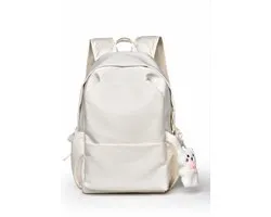 Without Lemon - Unisex Laptop Rugzak - School Backpack - Studenten - Scholieren - Waterdicht - Geen accessoires meegeleverd - Creme/Wit