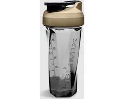 Helimix Vortex Shaker beker Leder Beige - Geen blending bal of garde nodig - Beste draagbare pre-workout wei-eiwit fitness beker - Mixt Cocktails, Smoothies en Shakes - Bidon is vaatwasserbestendig