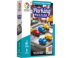 SmartGames Parking Puzzler - Magnetisch Denkspel & Breinbreker - 60 Uitdagende Opdrachten - Compact Reisspel - Vanaf 6 Jaar