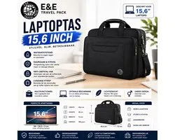 Multifunctionele Premium Laptoptas 15,6” – Voor Studie, Werk & Zakenreis-E&E Travel Pack Laptoptas 15,6” – Voor Studenten, Reizigers & Werk-Voor Studenten, Docenten, Reizigers & Kantoor-Voor Iedereen On-the-Go