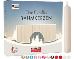 BRUBAKER Lot de 20 bougies d'arbre en cire – Bougies de Noël Bougies Bougies d'arbre de Noël – Champagne