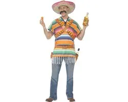 Smiffys - Tequila Shooter Guy Kostuum - Multicolours/Groen