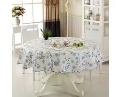 DIA 135 / 150 / 180cm Waterproof PVC Tablecloth, Round Oilcloth Tablecloth, Dining Table Decor, Perfect for Kitchen, Dining Room