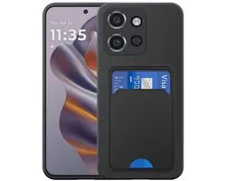 Coque arrière Flexible en Siliconen TPU avec emplacement pour carte pour Motorola Edge 50 Neo - Zwart - Compatible avec Motorola Edge 50 Neo
