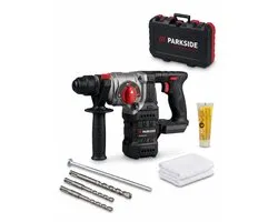 Parkside Performance Batterie Combi Marteau 20V Sans Batterie - Énergie d'impact : 3 J - Fréquence d'impact : 0-4700 min-¹ - Vitesse à vide : 0–950 min-¹ - La machine est une batterie Parkside 20V et un chargeur rapide exclusifs