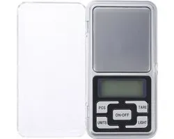 Mini precisie weegschaal | compact formaat | 0,05 - 500 gram | werkt op 2xAAA batterijen (exclusief)