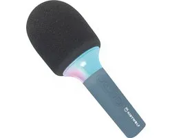 KIDYWOLF KIDYMIC Blauw – Draadloze Karaoke Microfoon voor Kinderen met Bluetooth, LED Lichteffecten & Stemvervorming - 4+