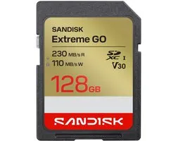 SanDisk SDXC Extreme GO 128GB (UHS-1, R 230MB/s / W110MB/s, 4K)