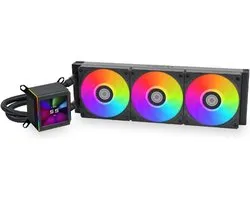 Lian Li GALAHAD II LCD 360 - Vloeistof-koelsysteem processor - afmeting radiator: 360 mm - voor Intel LGA: 1700, 1200, 115x - AMD AM5, AM4 - 3x 120 mm ARGB fans - zwart