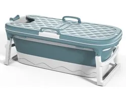 Simple Fix Opvouwbaar Bad 138 cm - Zitbad ook geschikt als IJsbad - Ligbad voor Volwassenen & Kinderen - Inklapbaar - Capaciteit 220 L - Extra lang - Blauw