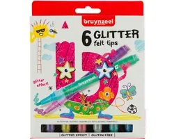Bruynzeel Kids Glitter viltstiften set 6