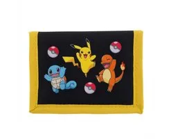 Pokémon - Portemonnee – Pikachu, Charmander, Bulbasaur, Squirtle, Eevee & Meowth – Klittenband - Officieel Gelicenseerd