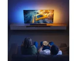 Glowinh Premium TV Backlight LED Verlichting 55-65 inch – 60 LEDs per meter – Ledstrips - Led Strip - Ledstrip - Luxe Ambilight & Ambient Light – Slimme Appbediening via Tuya / Smart Life – Ideaal voor Gaming, Films & Series – Alexa & Google