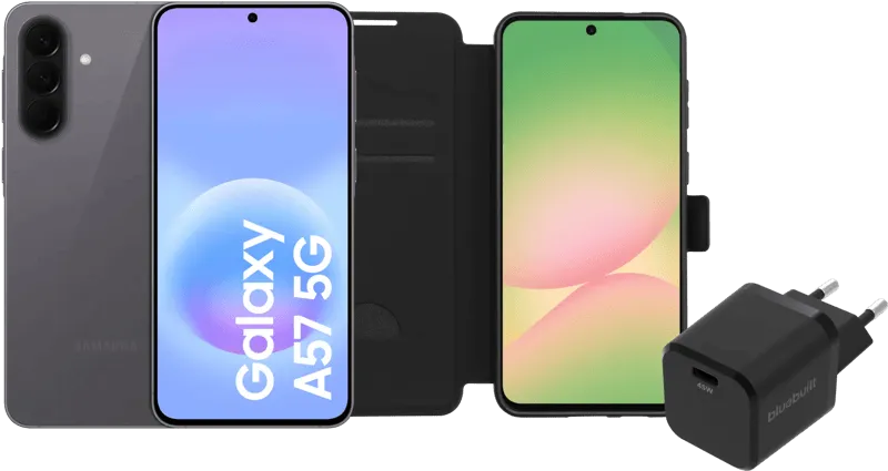 Samsung Galaxy A57 256GB Grijs 5G + Basis Accessoirepakket