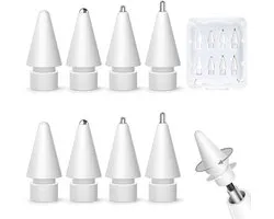 YONO Tips geschikt voor Apple Pencil - 1e/2e Generatie - USB-C - Pro - Punten - Dop - 8-Pack