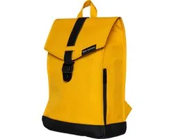 Bold Banana Envelope Backpack - Laptopvak 15.6 inch - Vegan - Waterdicht - A4 - Dames & Heren - Rugtas - Kleurrijk Design - Reizen - School - Geel