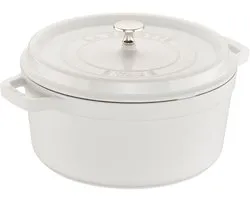 Staub Cocotte 26 cm / 5,25 liter Wit