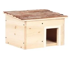 Kinlys Egelhuis - Petit abri à hérissons robuste et élégant avec 2 chambres - Kit de construction facile
