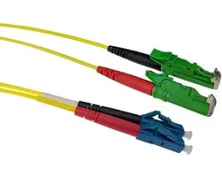Advanced Cable Technology RL3201 1m 2x E2000 (APC) LC / UPC Câble à fibre optique Blauw, vert, Wit, jaune