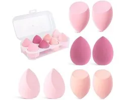 Longziming - Set de 8 éponges à Maquillage – Blenders douces pour le Fond de teint de Beauty et l'estompage – Réutilisables, hygiéniques et Perfect pour un Maquillage Flawless