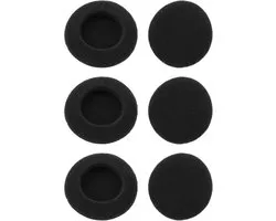 Schuimkussens voor hoofdtelefoon - compatibel met Koss Porta Pro, Sony, Sennheiser, Philips, Panasonic RP-HT21, AKG - oorkussens schuim, 50 mm, zwart, 6 stuks