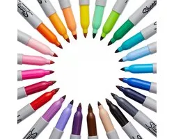 Sharpie Groene Permanent Classic Fine Marker - Fine Tip stift perfect voor markeren diverse oppervlakken zoals metaal, plastic, papier en hout