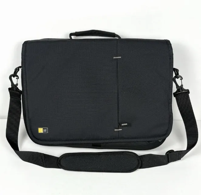 Case Logic Black Teal Inner And Outer Pockets Laptop Carry Shoulder Bag