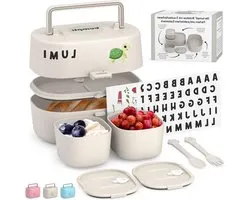 Children's Lunch Box - Includes Free Name Sticker - 100% BPA Free - Bento Box for Kids - Lunch Box for Girls and Boys - Snack Box - Perfect for School and Kindergarten