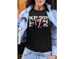 K-Pop Demon Hunters - T-shirt - KPop - Zwart. Maat: S.
