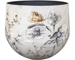 TS Collection - Bloempot Moonlight meadow - 28 x 25 - Metaal & Epoxy - Exclusieve woonitems voor binnen - Handgemaakt - Unieke print - Designed by Lammie