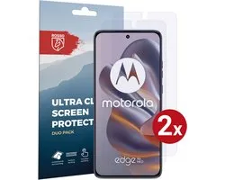 Rosso Screen Protector Geschikt voor Motorola Edge 50 Neo | Ultra Clear Duo Pack | TPU Folie | Case Friendly Beschermfolie | 2 Stuks