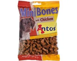 Antos Mini Bones Kip - hondensnoepjes - 200 gram - hondensnacks