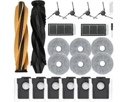 Accessoires pour Dreame X50 Ultra Complete/ L50 Pro Ultra/ X50 Master/ L40s Pro Ultra/Mova V50 Ultra Complete, kit de pièces de rechange 1 brosse principale, 6 chiffons de nettoyage, 6 sacs à poussière, 2 filtres HEPA, 4