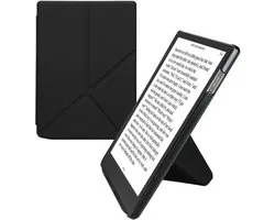 kwmobile Étui pour liseuse compatible avec Pocketbook InkPad 4 / Color 3 / Color 2 / Vivlio InkPad 4 / InkPad Color 3 - Étui à rabat pour liseuse avec support - Étui pour liseuse en cuir artificiel - En noir