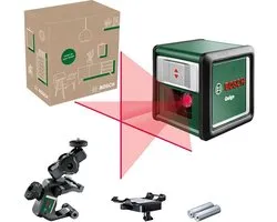 Bosch Kruislijnlaser Quigo llI (Alkaline (2x LR03/AAA), universele klem MM 2 en adapter plaat)