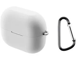 Telestore - Étui soft pour Samsung Galaxy Buds3 FE - Blanc - Étui en TPU - Housse de protection - Étui Samsung Galaxy Buds3 FE - Étui Buds3 FE - Adapté aux Buds 3 FE - Étui en gel avec porte-clés