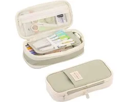Canvas pencil case, foldable, large capacity