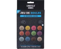 Jeu de Boules Houten Buts Set – 12 Stuks Fluor & Naturel – Ø30 mm – Pétanque – Longfield