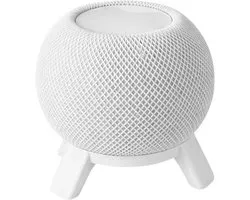 Support Apple HomePod Mini Blanc – Support d'enceinte – Support HomePod Mini – Antidérapant – Rehausseur d'enceinte stable – Design minimaliste – Accessoire Apple – Support de table / de bureau – Qualité sonore améliorée – Accessoires HomePod Mini