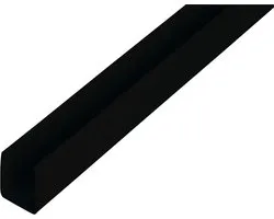Profile Kunststof U-profiel - Afwerkingsprofiel Randprofiel - Bouwprojecten Afwerking - Set van 11 stuks - 100 cm lengte - Zwart
