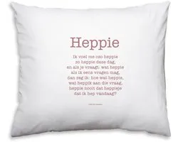 Poezie om te kussen - Heppie, gedicht op kussensloop