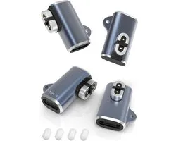 4Pack USB-C Adapter voor Shokz Koptelefoons Magnetische USB-C oplaadkabel Adapter Compatibel met Aftershokz Aeropex (AS800) / OpenComm (ASC100SG) / Shokz OpenRun Pro (S810) / OpenRun