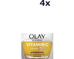 4x Olay Regenerist - Crème de nuit AHA 24 + Vitamine C 50 ml
